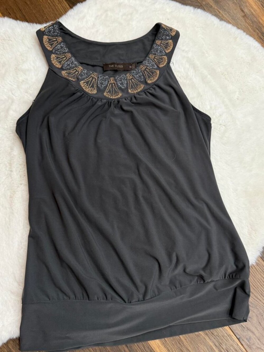 The Limited Dark Grey Gold Tank XS